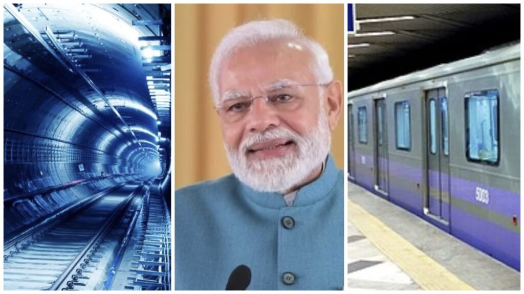 देश में पहली बार पानी के नीचे दौड़ी मेट्रो, पीएम मोदी ने किया सफर, बच्चों से की बातचीत