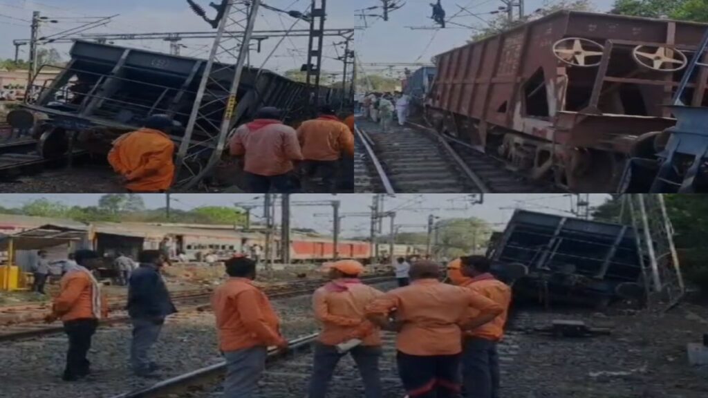 Khandwa Rail Junction : बगैर इंजन 200 मीटर तक दौड़ी मालगाड़ी, 5 डिब्बे पटरी से उतरे, कई राज्यों की ट्रेनें प्रभावित