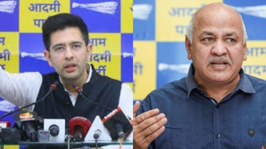 मनीष सिसोदिया, आप सांसद राघव चढ्डा ने बीजेपी पर जमकर हमला बोला