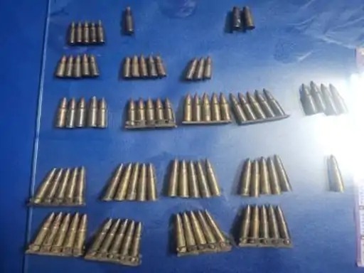 अलग- अलग बंदूको के 84 गोलियां