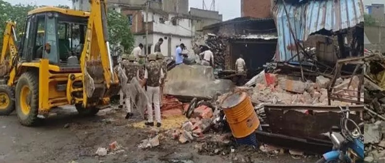 Kuldeep Sahu Surajpur Murder :  सूरजपुर हत्याकांड मुख्य आरोपी कुलदीप साहू का कबाड़ खाना ध्वस्त