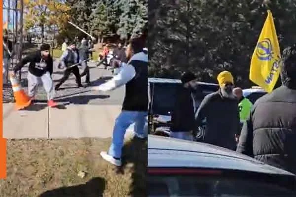 Khalistani attack on Hindu temple : खालिस्तानियों ने Canada के Brampton में हिंदू मंदिर पर किया हमला, लाठी-डंडों से श्रद्धालुओं को पीटा