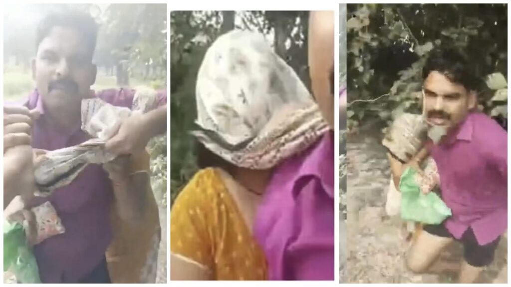 Dirty BJP Leader: BJP district minister caught naked with a woman in a crematorium... watch the viral video here