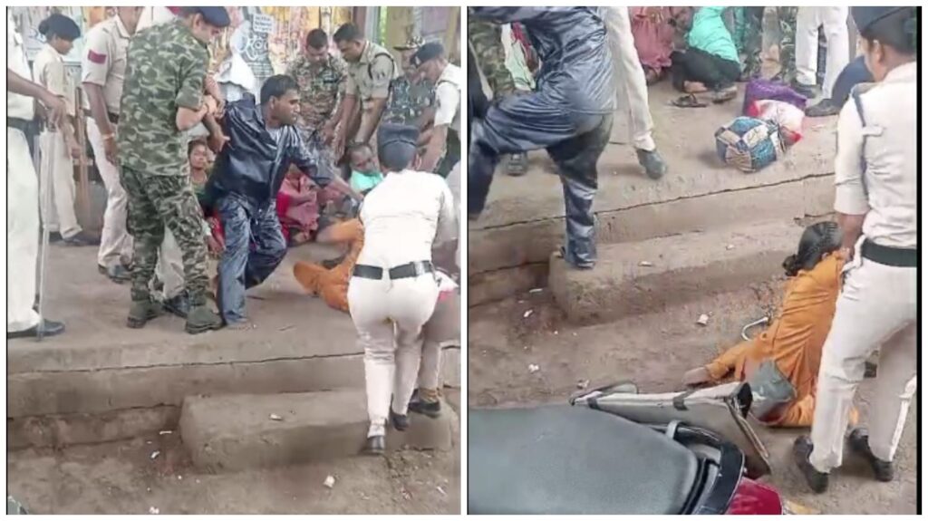 CG Assembly: Disabled and police clashed during an attempt to gherao the assembly...! Women were dragged and forcibly made to sit in vehicles... watch the video here