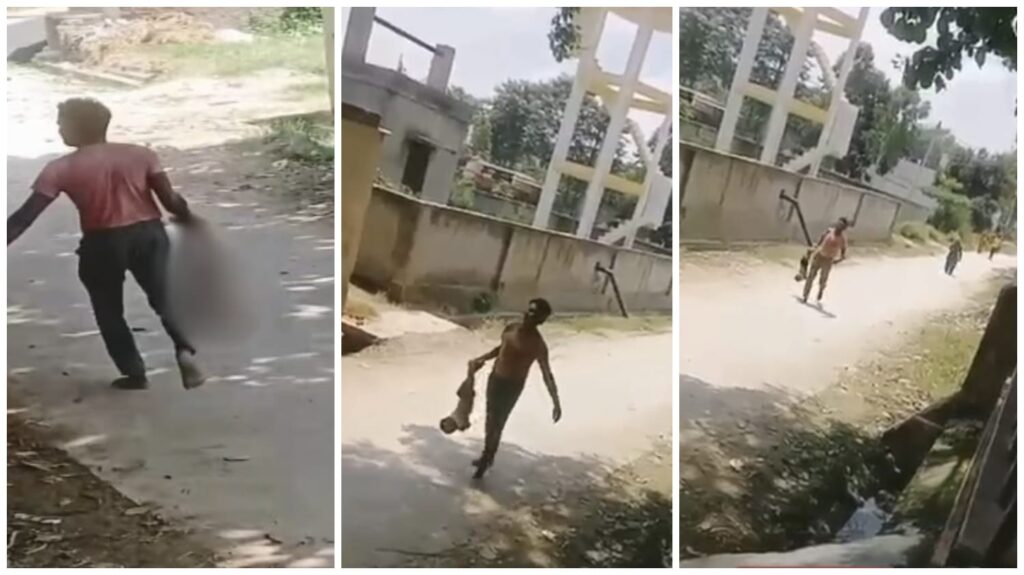 Cruel Father : रामपुर में दिल दहला देने वाली घटना…! पिता ने 8 महीने के मासूम को उल्टा लटकाकर पूरे गांव में घुमाया…यहां देखें वायरल VIDEO