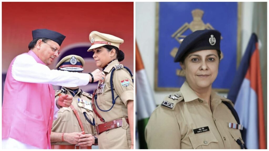 IPS Shweta Choubey: Chhattisgarh's daughter becomes Uttarakhand's lioness…! IPS Shweta Choubey receives Chief Minister's Commendable Service Medal