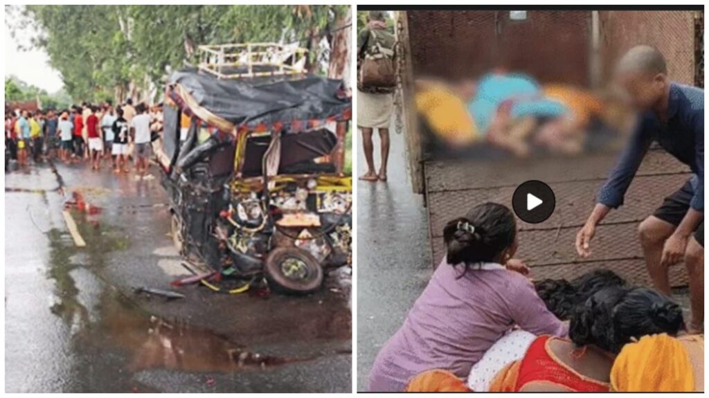 Tragic Road Accident: Horrible road accident… Auto and truck collide head-on… 8 dead