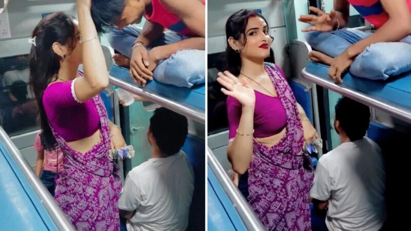 Videos Viral: Public got impressed by the beauty of the transgender asking for money in the train...! 6 crore people watched this video