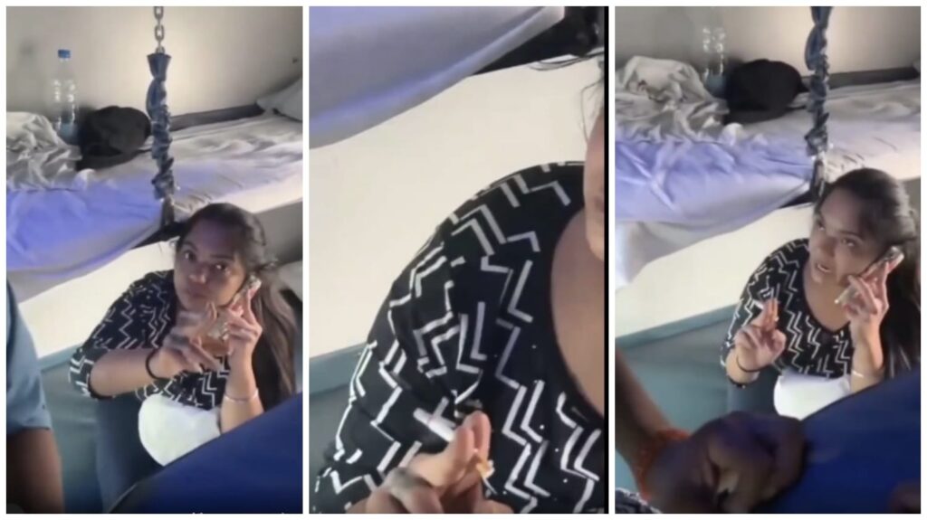 Smoking in AC Coach : कानून को ठेंगा…! एसी कोच में सिगरेट पीती महिला…यात्रियों को धमकी…यहां देख Video