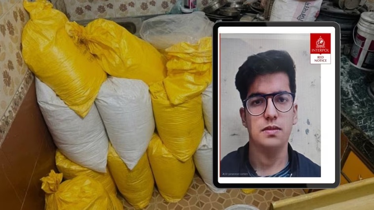 Red Corner Notice: 13,000 crore drug case...! Interpol Red Corner Notice issued against Rishabh Basoya... Delhi-foreign connection... International arrest process begins