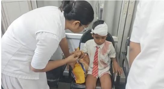 School Van Accident : जांजगीर में स्कूल वैन पलटी…! 10 बच्चे घायल…मची चीख-पुकार