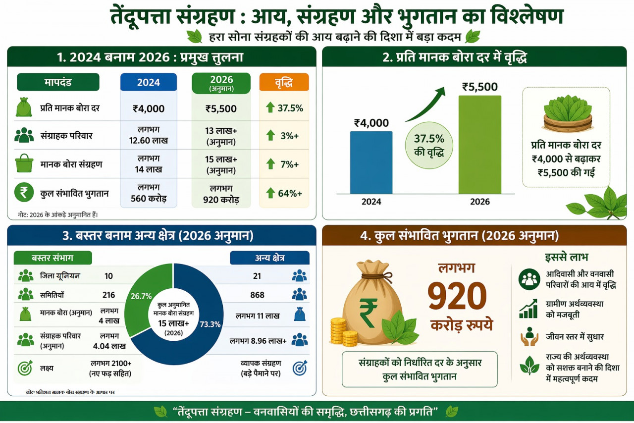 Green Gold : तेन्दूपत्ता बना आजीविका का मजबूत आधार… संग्रहण दर में वृद्धि से बढ़ी आय