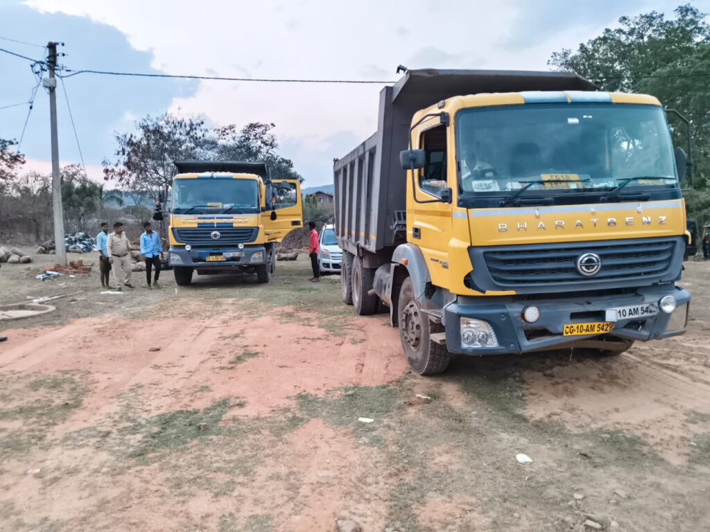 Illegal Mining परिवहन पर खनिज विभाग की बड़ी कार्रवाई… मिनी ट्रक, हाईवा और ट्रैक्टर जप्त कर की गई वैधानिक कार्रवाई