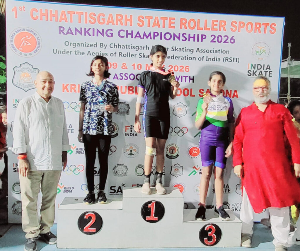 Roller Sports : बिलासपुर की बेटी शिविका बनीं स्केटिंग चैंपियन… चोट के बावजूद गोल्ड जीतकर दिखाई अद्भुत हिम्मत
