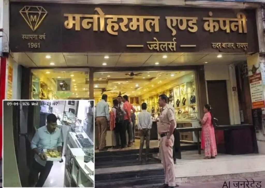 रायपुर के सदर बाजार में सनसनी…ज्वैलर्स शॉप से करोड़ों का गबन