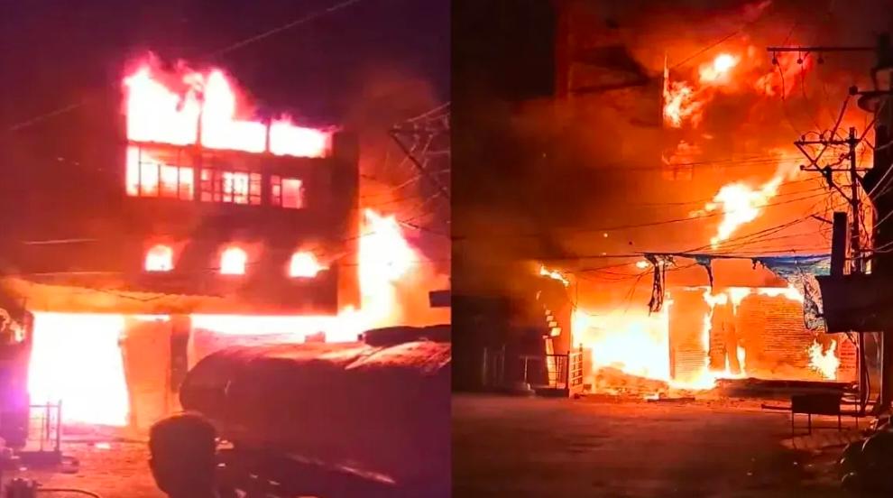 Bhatapara Fire News: भाटापारा के हटरी बाजार में आग का तांडव…दुकानों समेत बिल्डिंग राख
