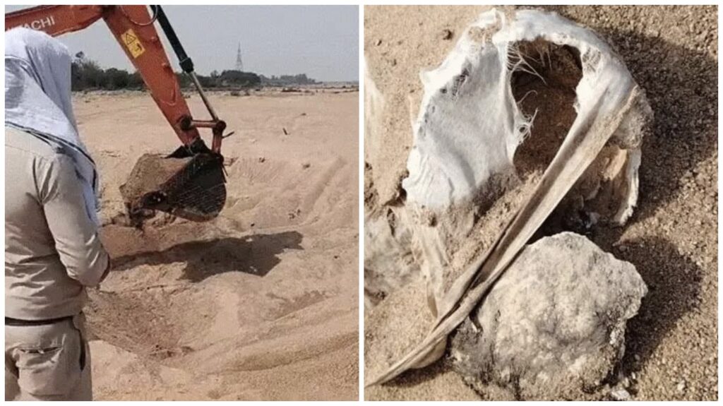 Sand Mafia : रेत माफियाओं ने खोद डाला श्मशान…! बाहर आए 10 मानव कंकाल…अवैध उत्खनन पर कार्रवाई…5 ट्रैक्टर जब्त…जांच तेज
