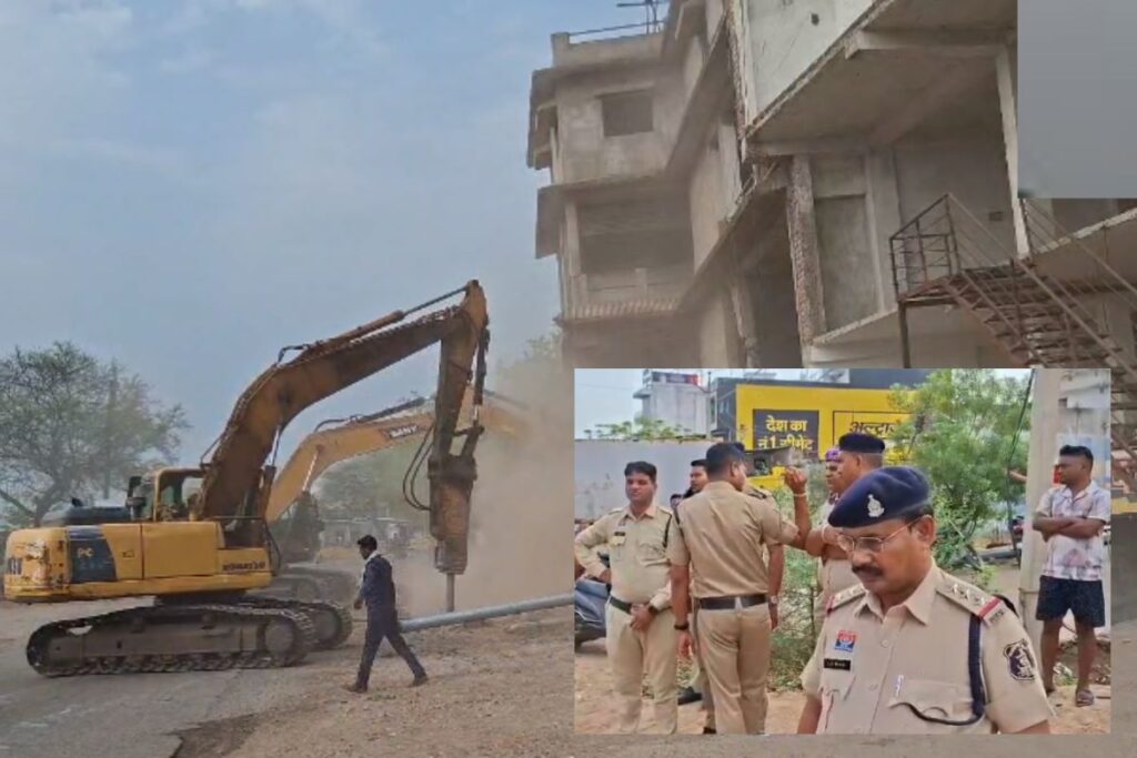 Chhattisgarh Bulldozer Action: बेमेतरा में बड़ा बुलडोजर एक्शन…82 से अधिक अवैध निर्माण ध्वस्त